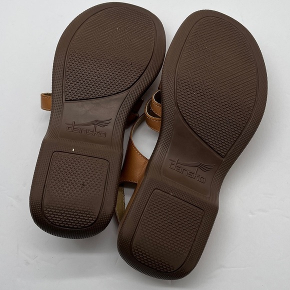 Dansko Lolita Leather Strappy Sandals Women’s US 9.5-10 /40 Tan Chunky Comfort - Picture 10 of 15